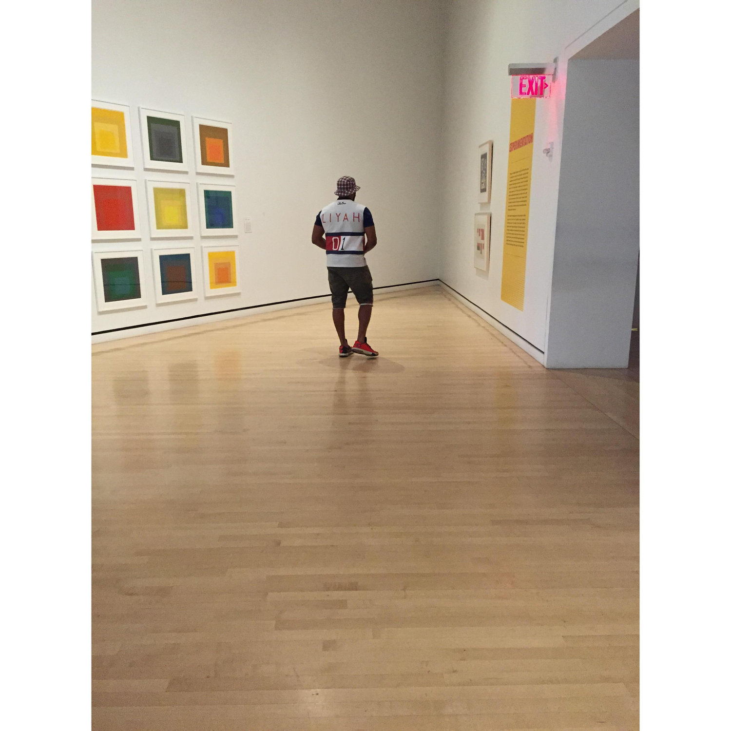 A work of art admiring other works of art on his 22nd birthday