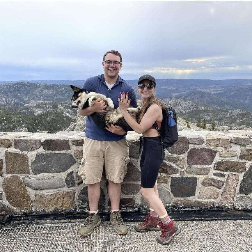 Black Elk Peak, the day we got engaged.