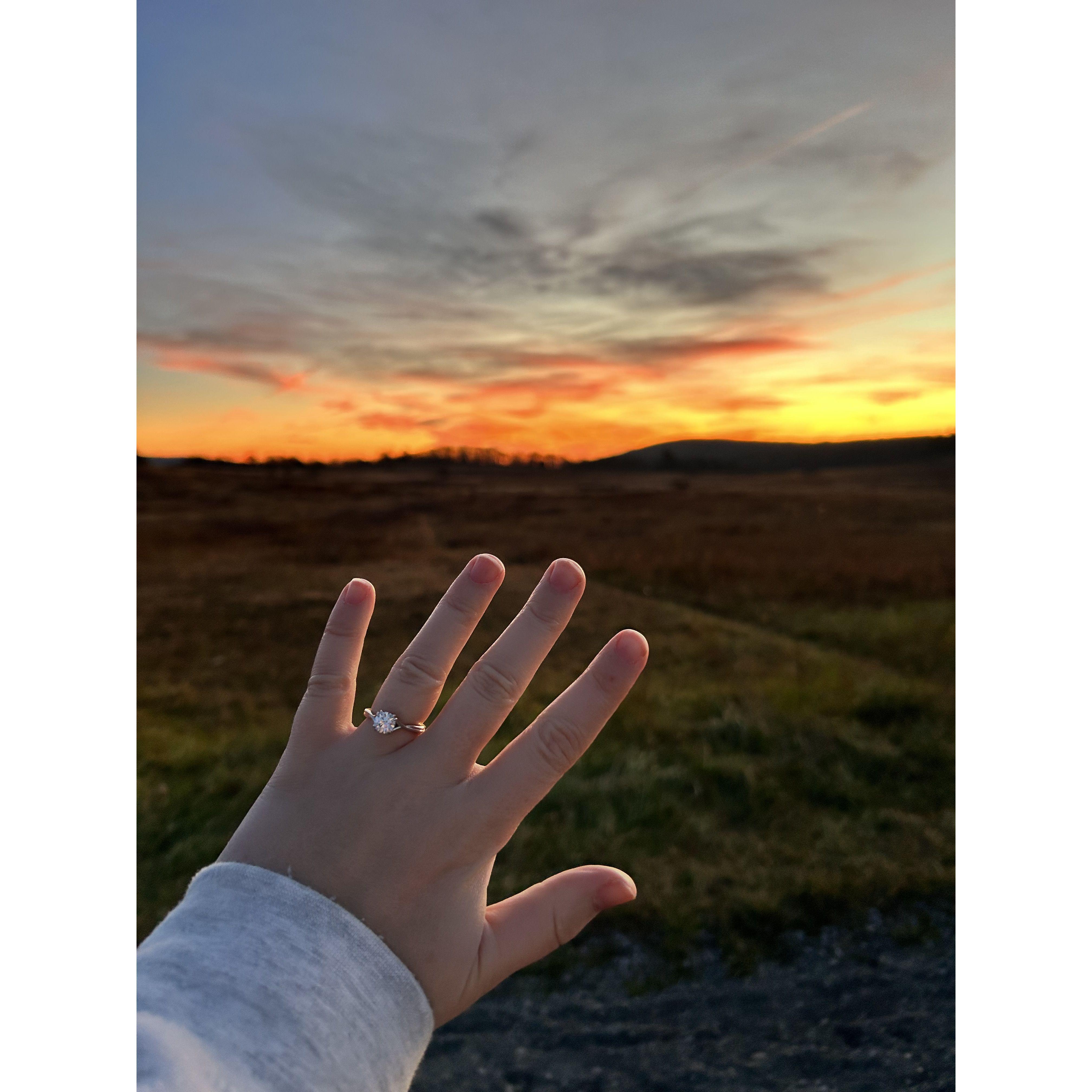 The proposal itself was simple and sweet but the backdrop was anything but. We got engaged at sunrise.
