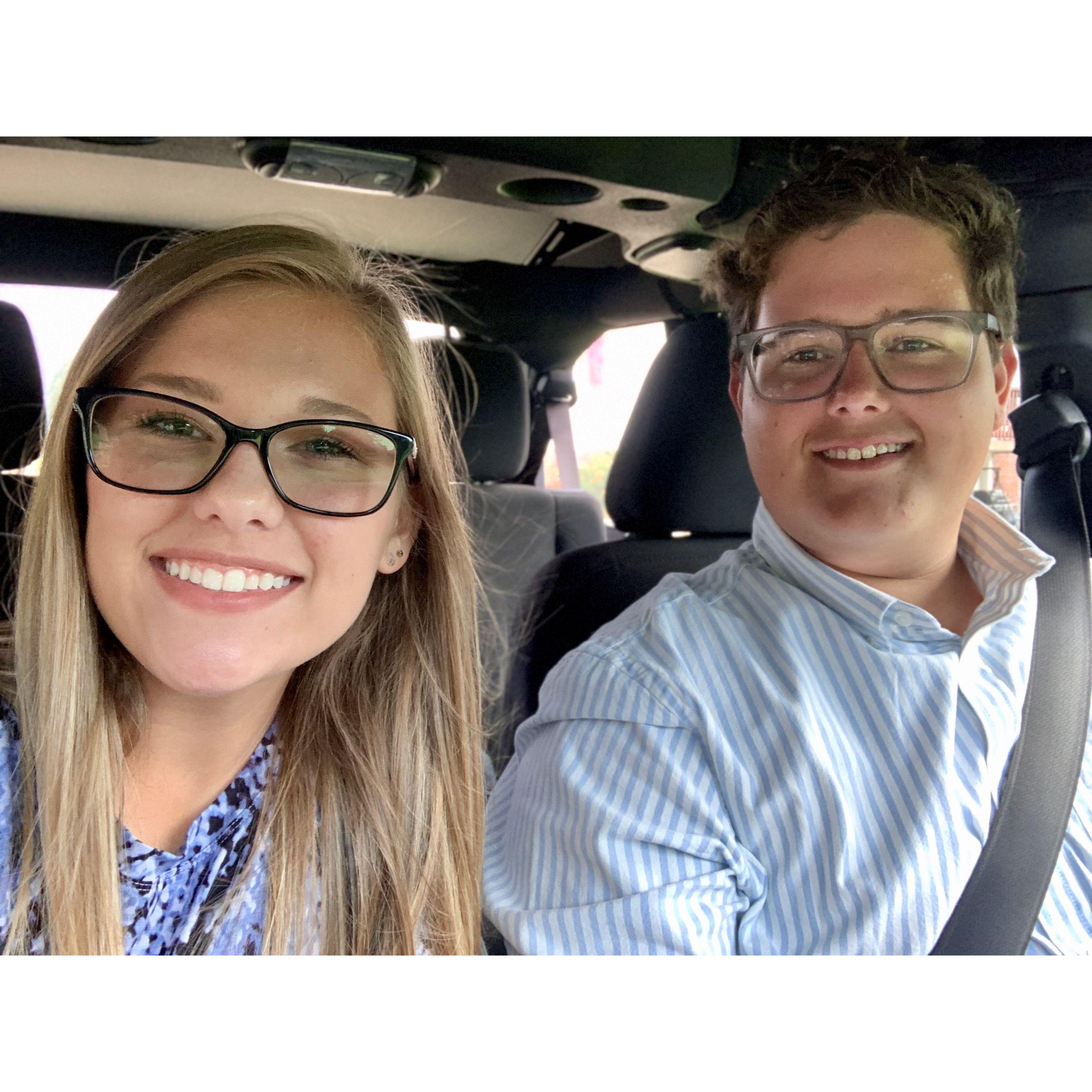 Our very first picture taken on our very first date!