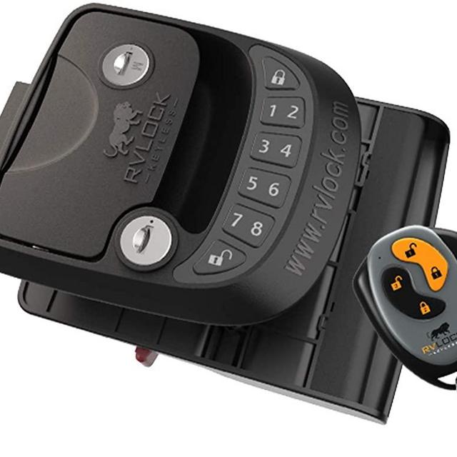 RVLock Key Fob and RH Compact Keyless Entry Keypad, RV/5th Wheel Lock Accessories