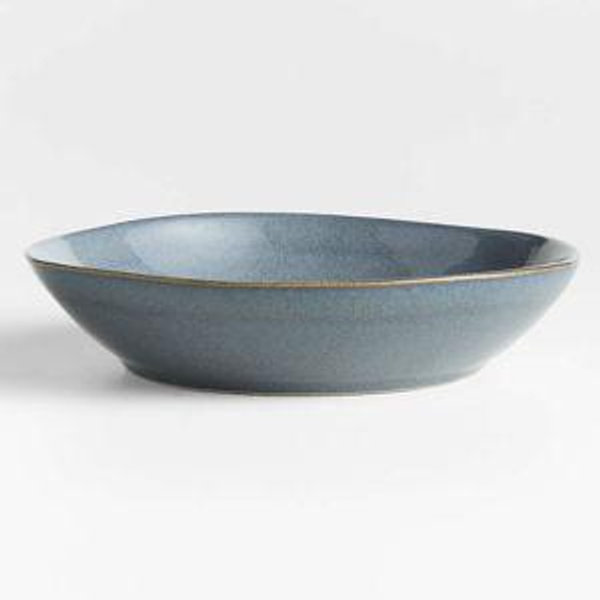 Marin Slate Blue Stoneware Low Bowl (sold as singles)