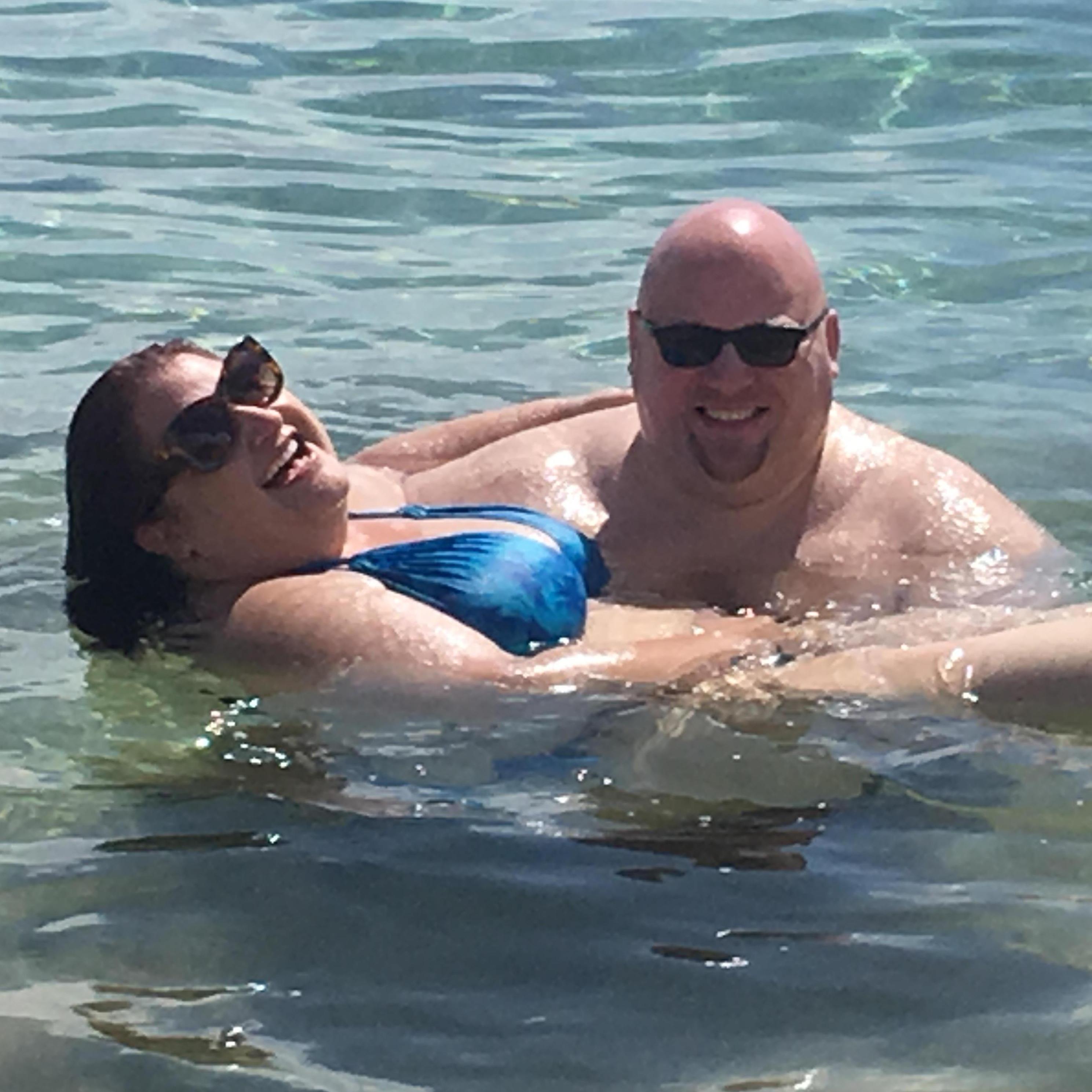 Frolicking in Napili Bay, Maui, 2019