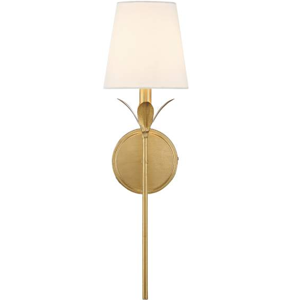 Crystorama Broche 21" High Antique Gold Wall Sconce