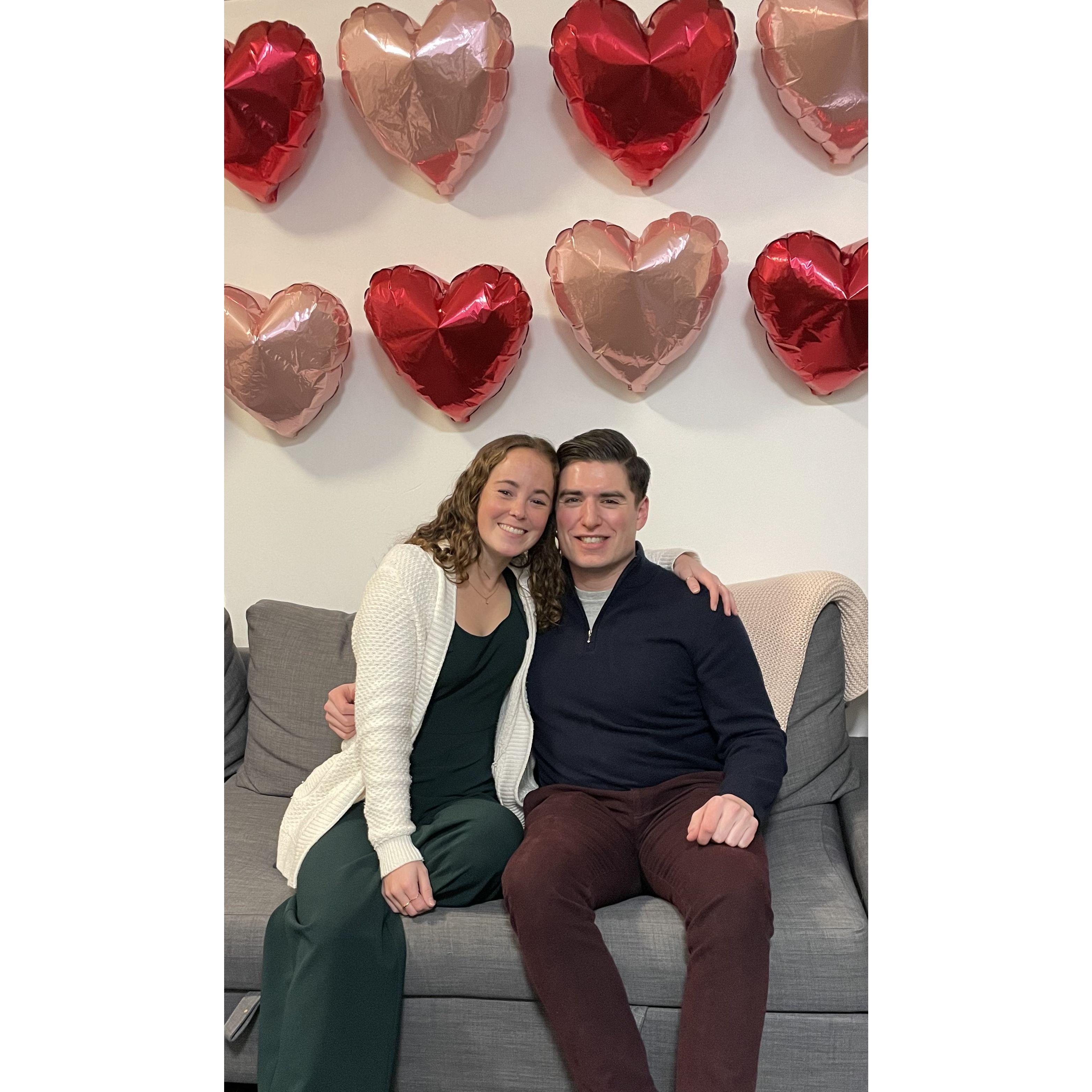 First month of officially dating & first Valentine's Day together