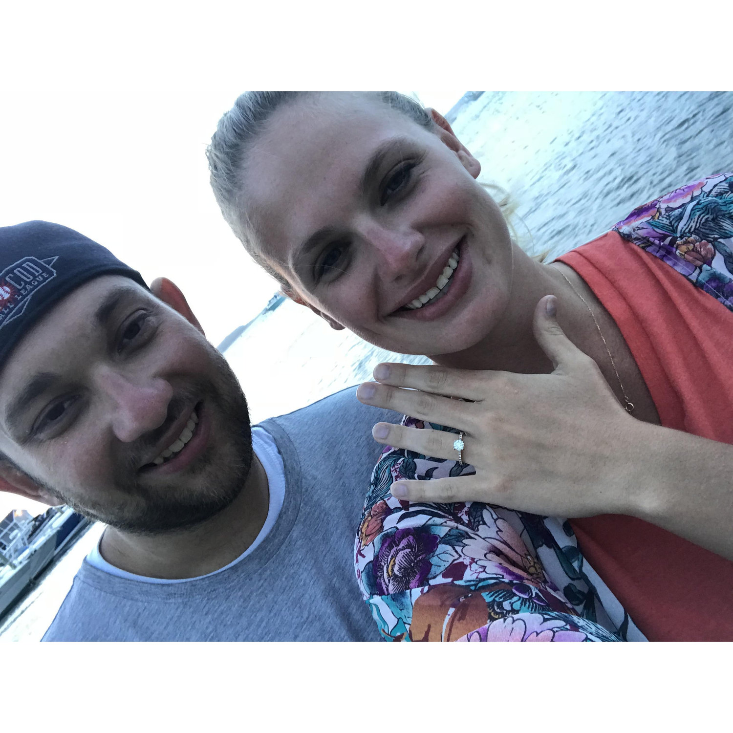 Our first date as the soon to be bride and groom!