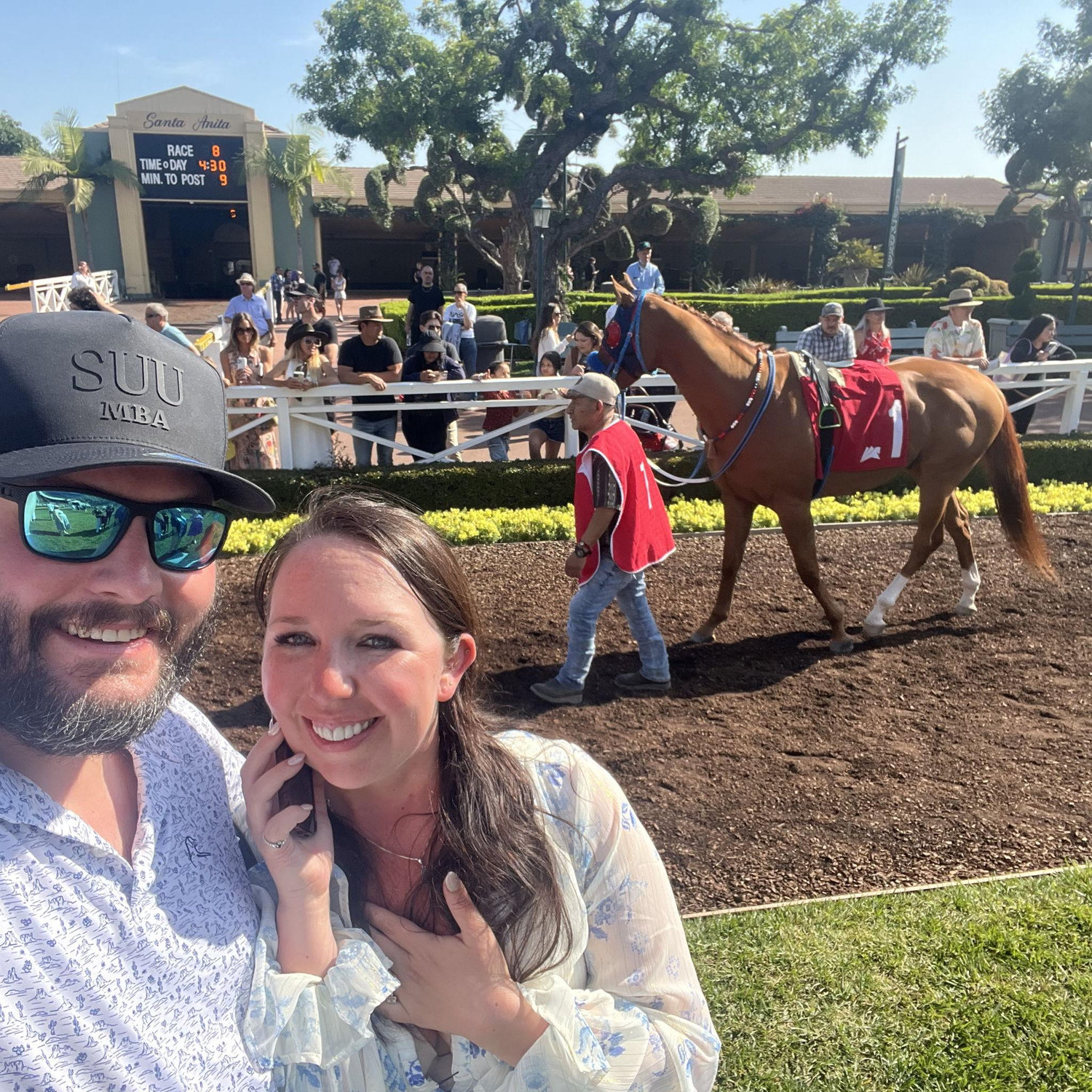 Santa Anita Race Track up close with the horses