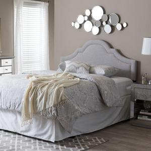 Olivet Upholstered Panel Headboard Full Size - Light Gray