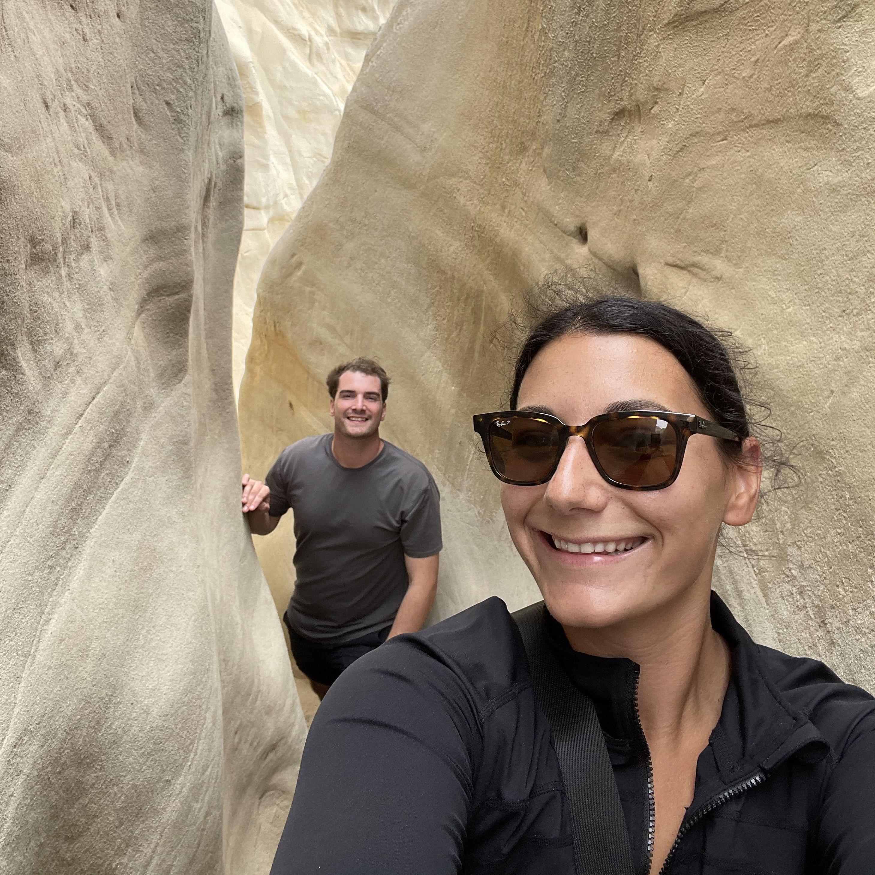 Hiking the Ho Chi Minh Trail in San Diego hours before we got engaged!