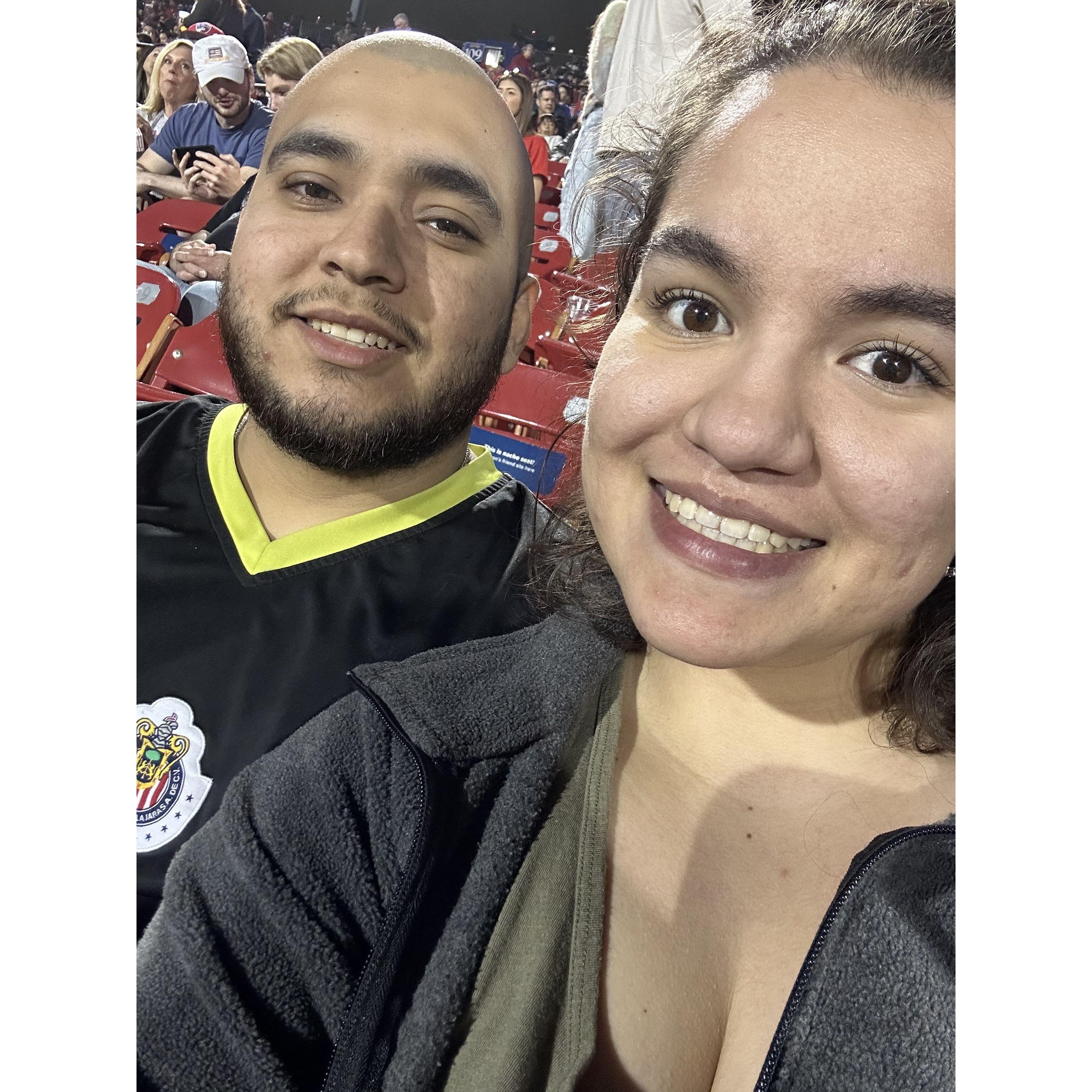 First Soccer game together