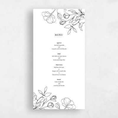 White Wedding Menu - Essenza