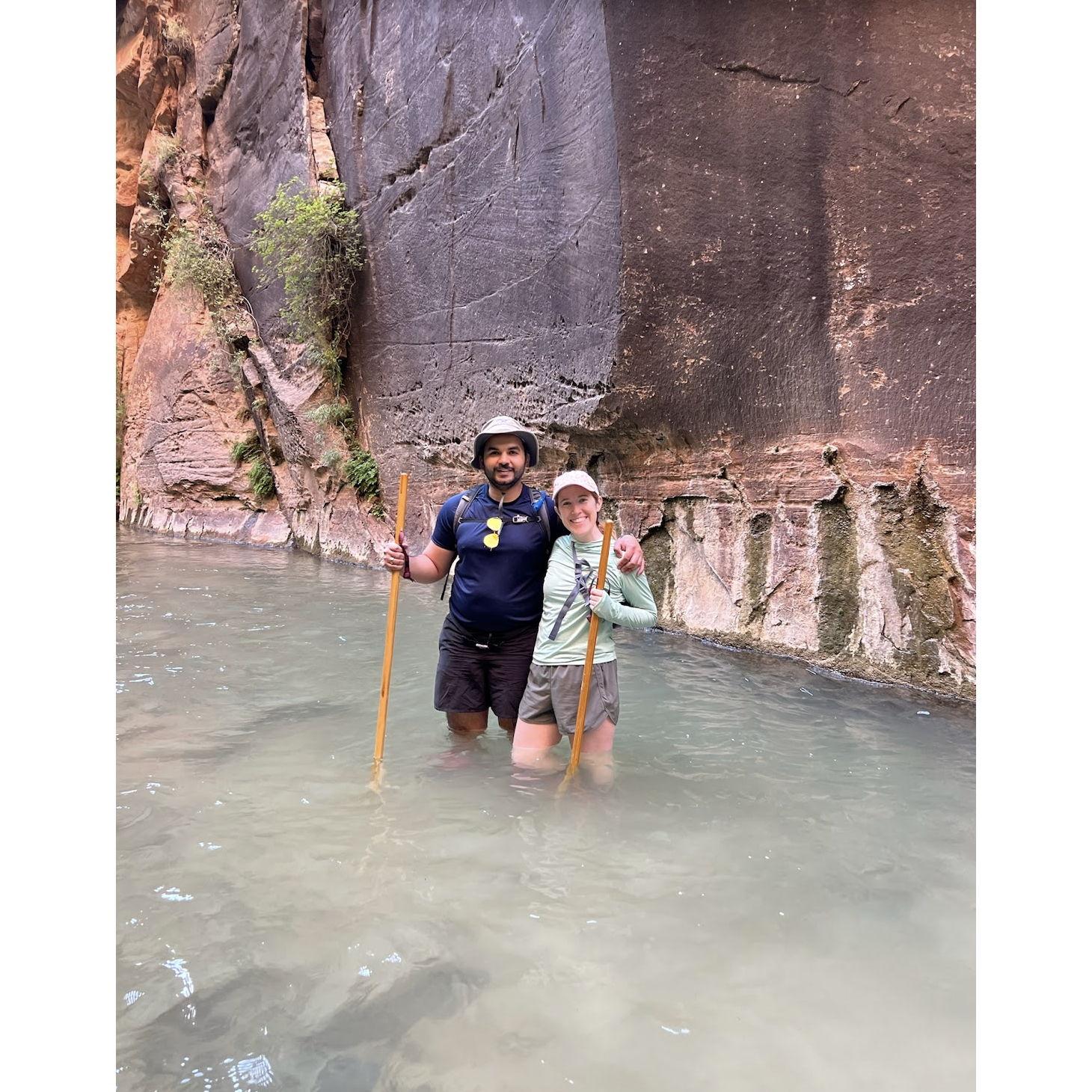 Hiked the Wave, Zion, Bryce, and Arches (Narrows was our favorite)