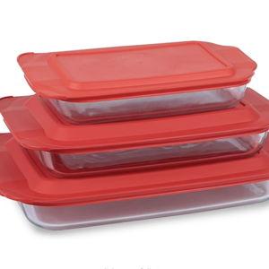 Pyrex Basics 3-Pack Glass Baking Dish Set