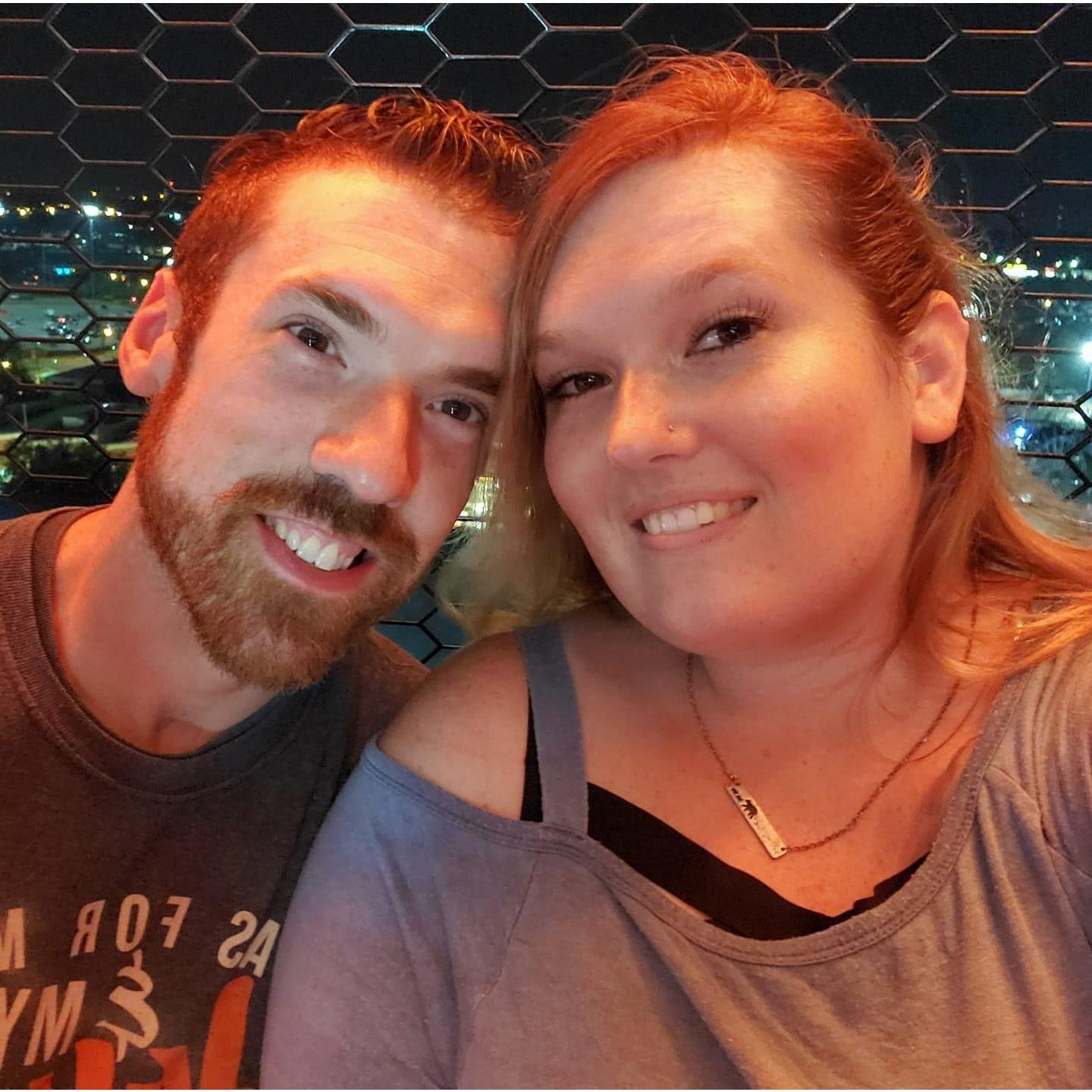 Top of the ferris wheel on our State Fair date