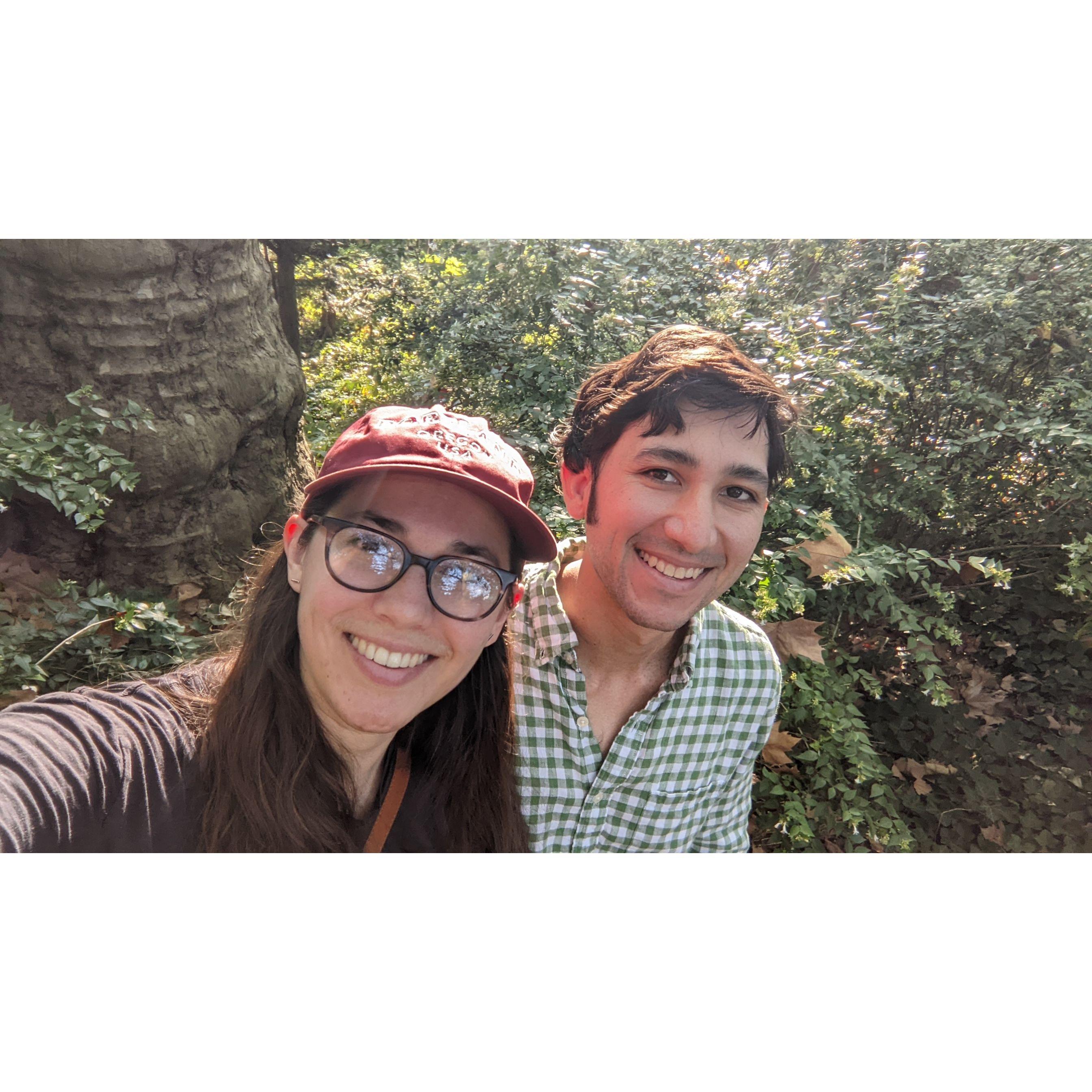 Enjoying the Brooklyn Botanic Gardens in New York