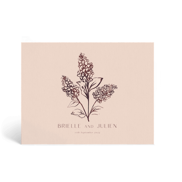Wildflower wedding guest book