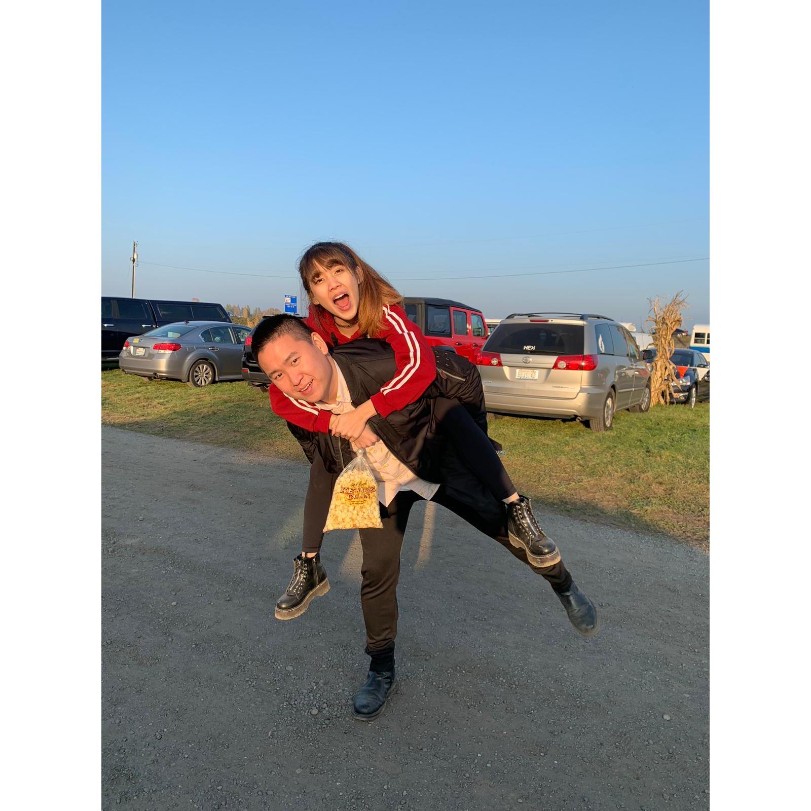 Making memories at our first pumpkin patch visit!