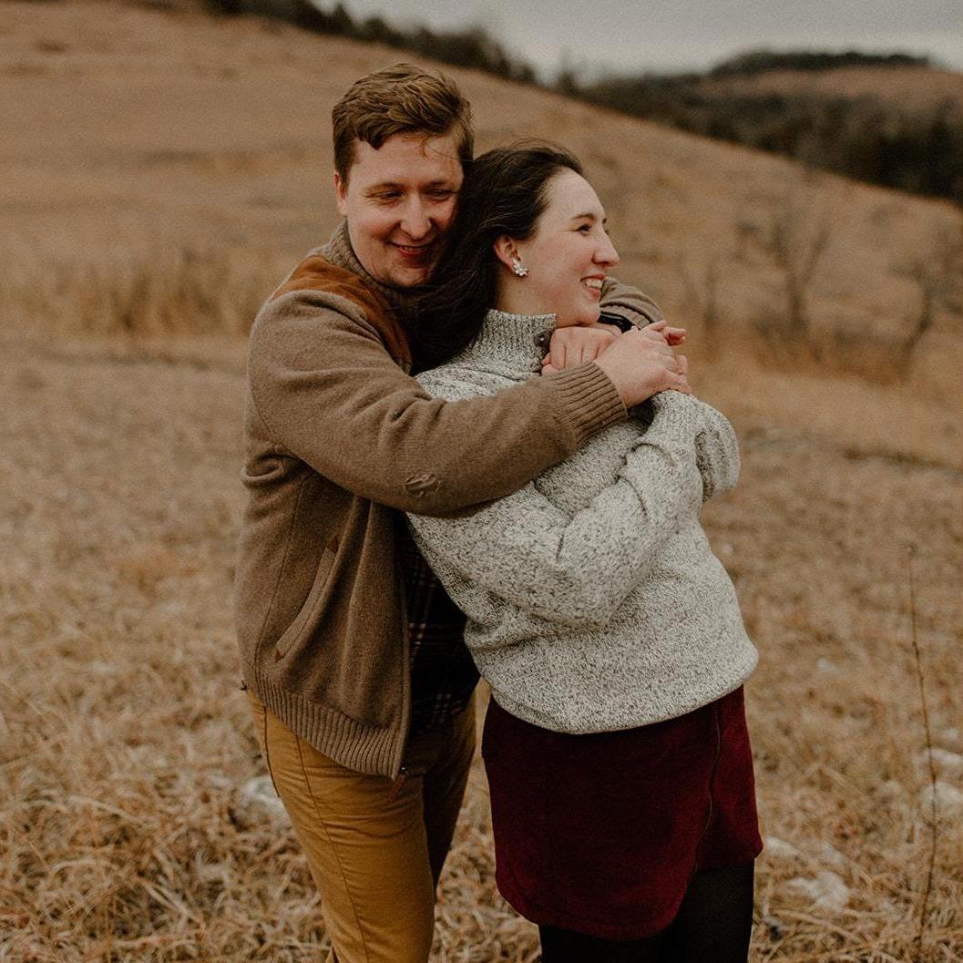 Having fun at our engagement shoot in February of 2022 with the lovely Kyndal of Inner Images photography!
