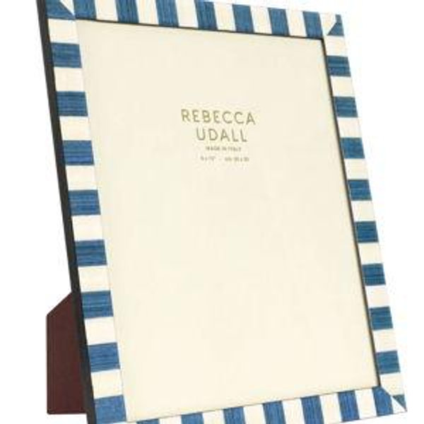 Delilah Striped Photo Frame, Navy 8x10