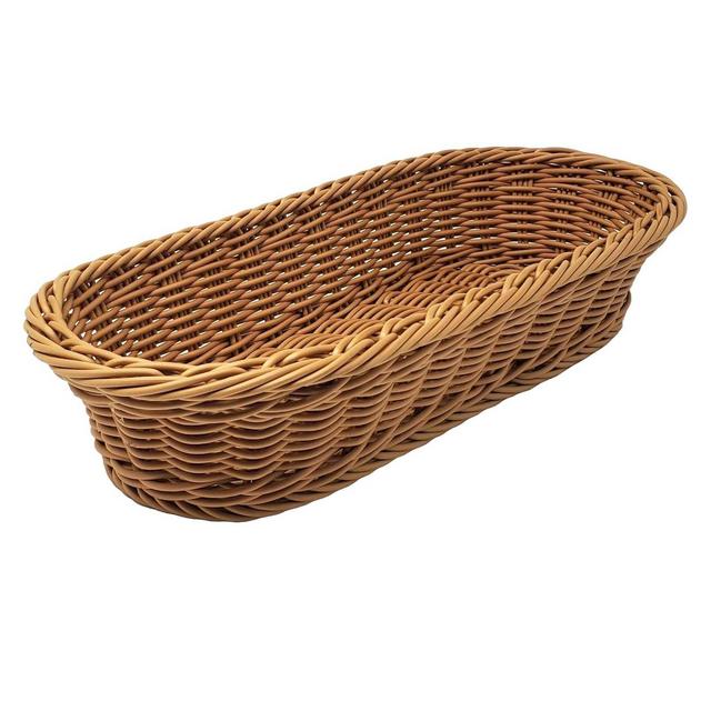 Kovot Wicker Bread Basket - 14.5" Woven Polypropylene Basket – For Food Display and Serving – Snack Organizer Basket