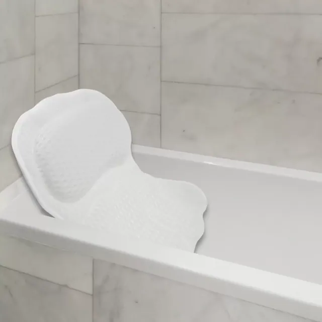 Unique Bargains Bath Tub Pillows for Head and Neck 1 Pc White