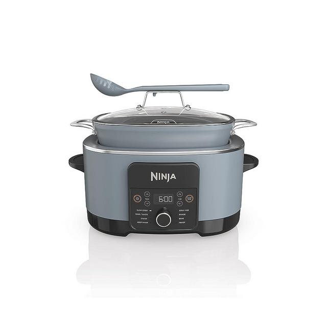 Ninja MC1001 Foodi PossibleCooker PRO 8.5 Quart Multi-Cooker, with 8-in-1 Slow Cooker, Pressure Cooker, Dutch Oven & More, Glass Lid & Integrated Spoon, Nonstick, Oven Safe Pot to 500°F, Sea Salt Grey (Renewed)