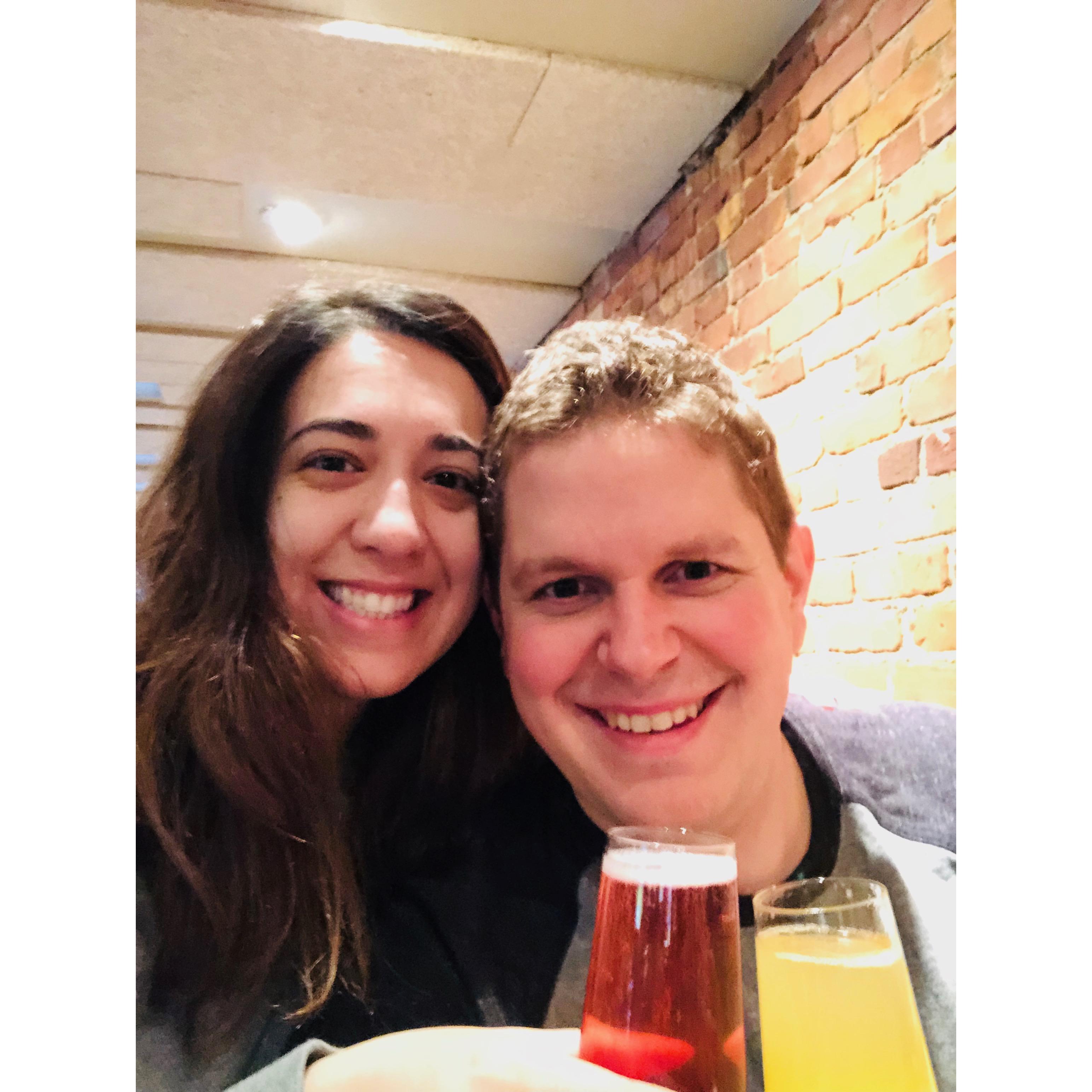 Cheersing to our apartment lease!!