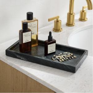 Amalfi Marble Tank Tray in Black Marble