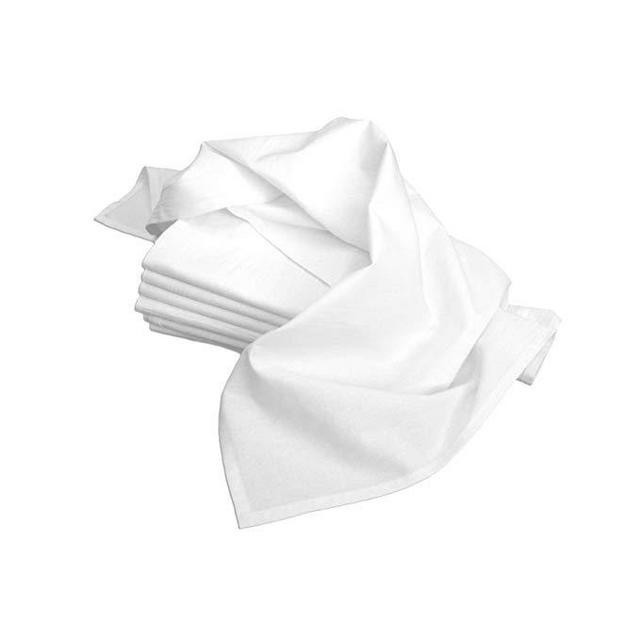 Aunt Martha's 28-Inch by 28-Inch Flour Sack Dish Towels, White