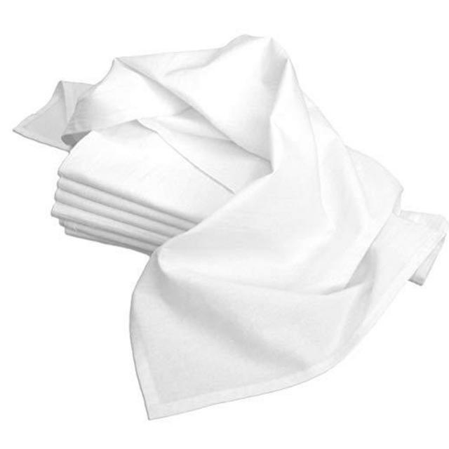 Aunt Martha's 28-Inch by 28-Inch Flour Sack Dish Towels, White