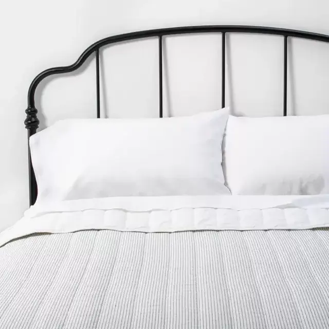 Microstripe Quilt Sour Cream / Railroad Gray - Hearth & Hand™ with Magnolia