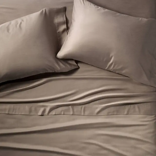California King 400 Thread Count Rayon from Bamboo Sheet Set Fig Brown - Casaluna™