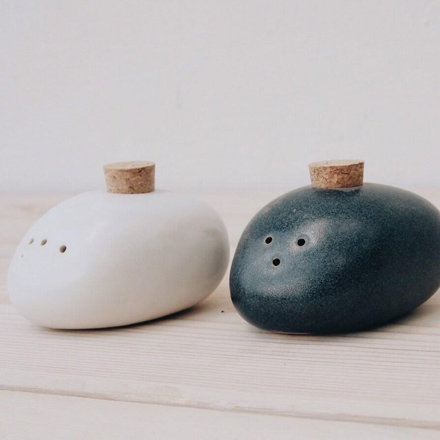 Ceramic Salt and Pepper Shakers | Handmade...
