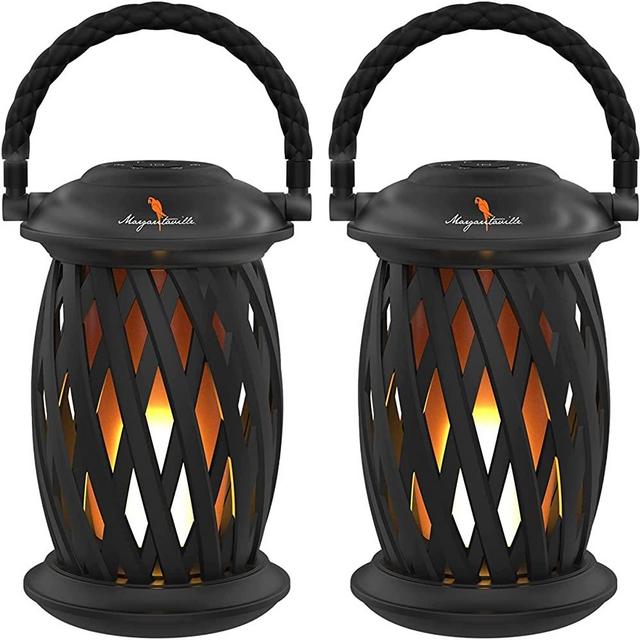 Margaritaville Light Up Portable Bluetooth Speaker, Waterproof Bluetooth Speaker with LED Lights, 11 Hours of Playback, True Wireless Pairing, Ground Stick, Perfect for Backyard Pool Party (2 Pack)