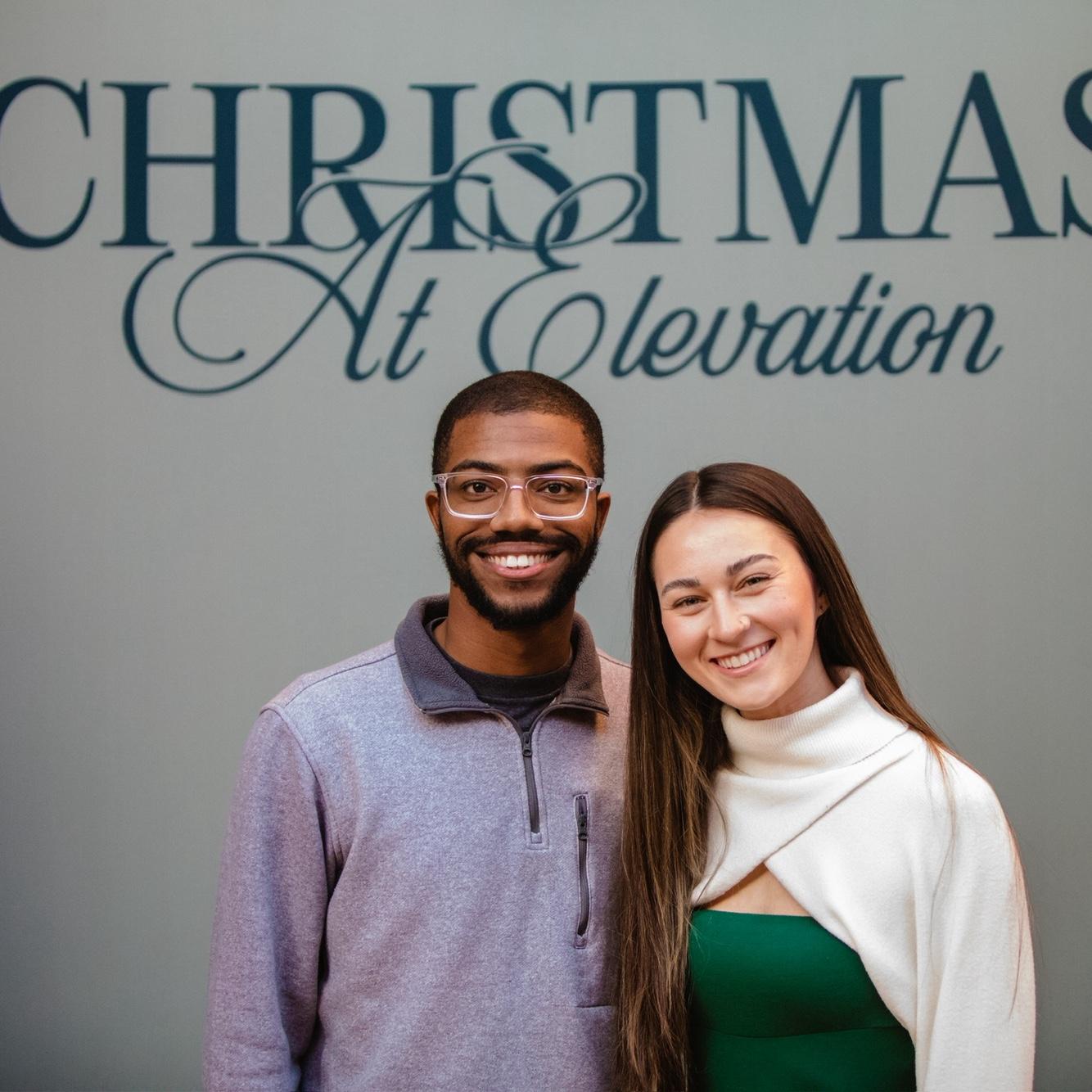 our very first picture together - Christmas Eve service at church !!