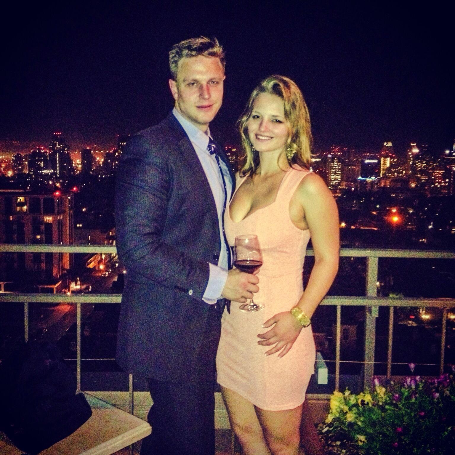 Our first Valentine's Day together in San Diego.