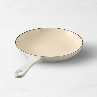 Le Creuset Enameled Cast Iron Shallow Fry Pan, 9 3/4", Matte White