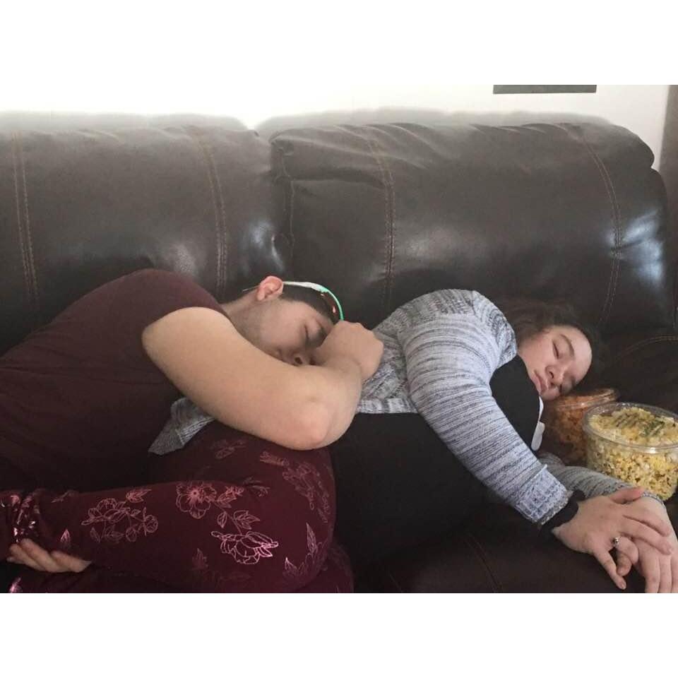 As long as we're together, we can nap ANYWHERE!