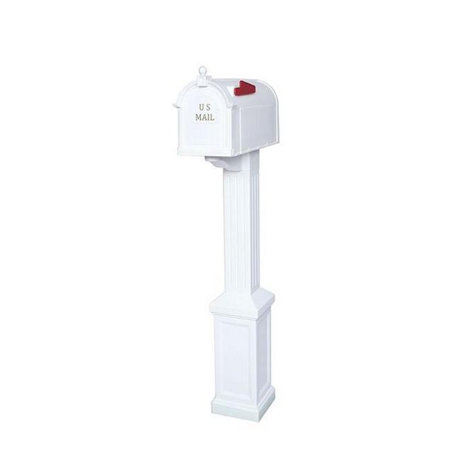 Postal PRO Craftsman Mailbox and Post Kit, White-PP3400WHM - The Home Depot