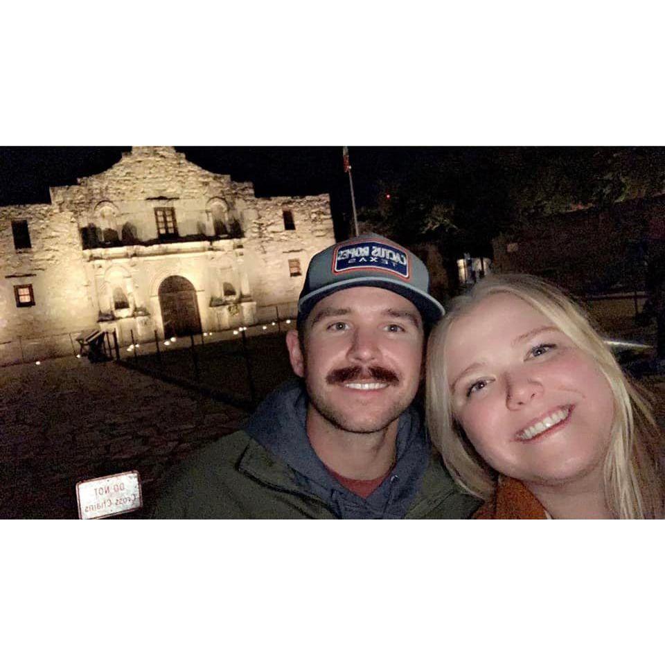 The Alamo while visiting Ryan on deployment