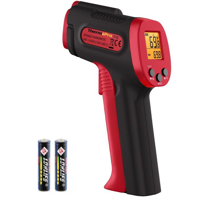 ThermoPro TP30W Digital Infrared Thermometer Gun Non Contact Laser Temperature Gun for Pizza Oven, Grill Swimming Pool, Construction and More