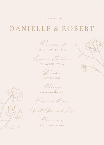 Ingrid | Linen | Zola Wedding Programs
