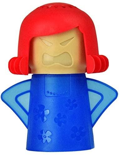 Steaming Angry Mama Microwave Oven Cleaner, The Fun and Easy Way to Steam Clean Your Microwave with Amazing Results! Blue/Red