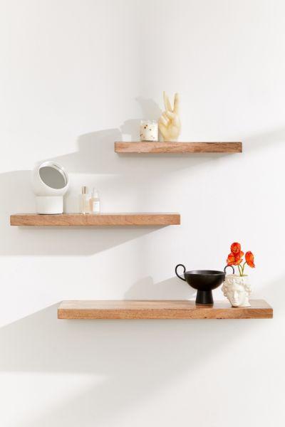 Simple Floating Wood Wall Shelf