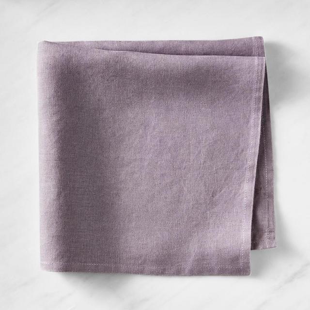 Italian Washed Linen Napkins, Set of 4, Purple Ash