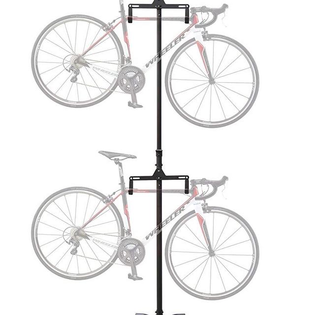 CyclingDeal 2-4 Bike Bicycle Vertical Hanger Parking Rack Gravity Floor Storage Stand for Garages or Apartments