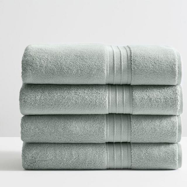 Cloud Blue Hydrocotton Organic Bath Towels, Set of 4