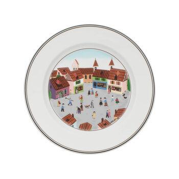 Design Naif Dinner Plate #4 - Old Village Square