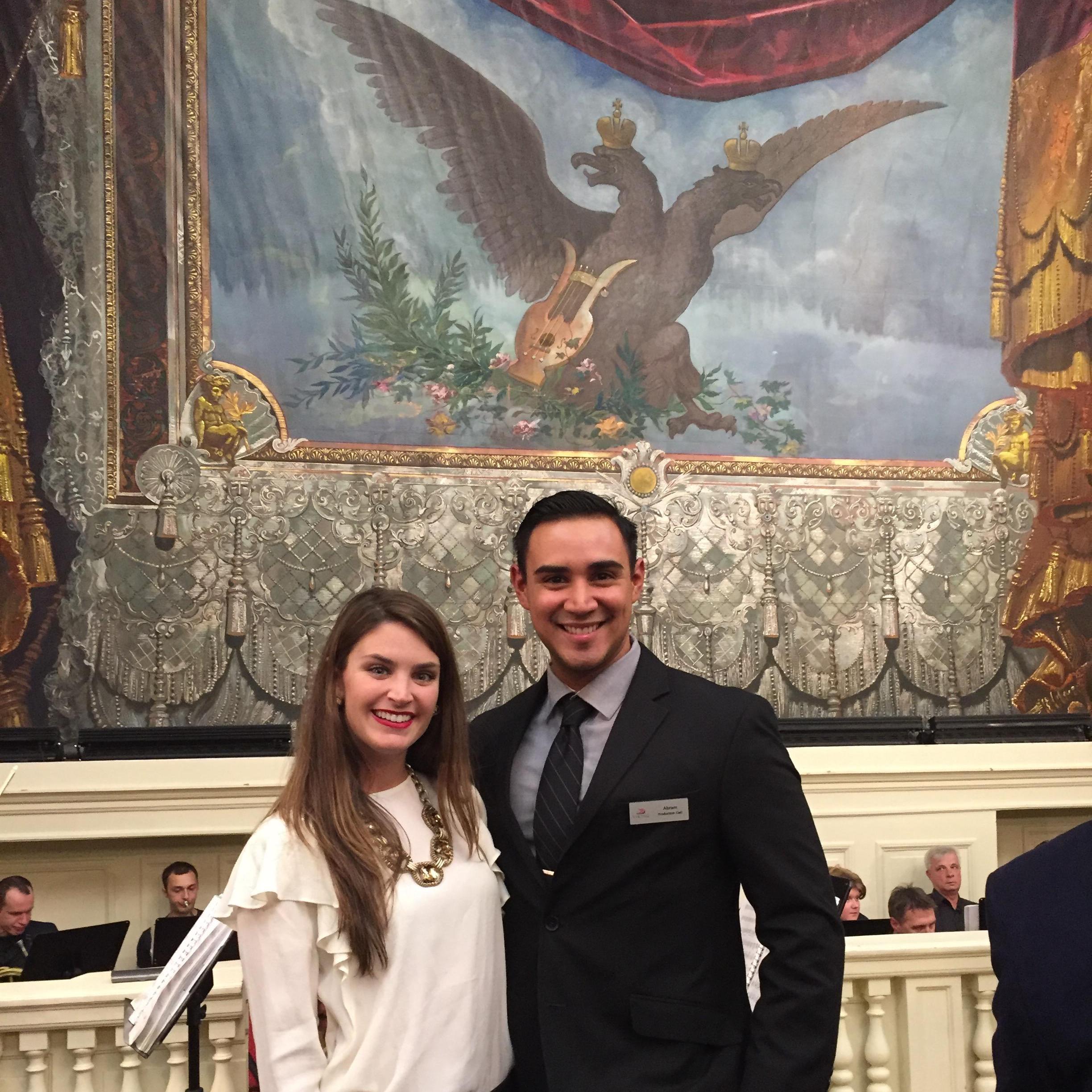 Date night in St. Petersburg, Russia to see the ballet "Swan Lake"