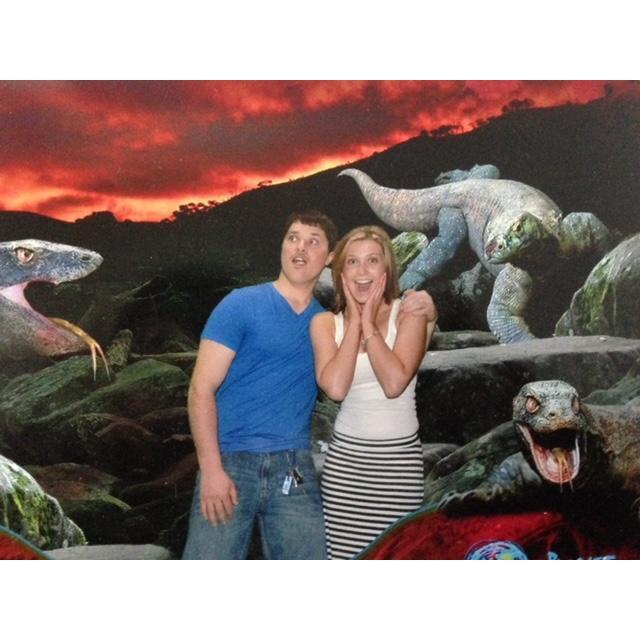 Our first date at the Virginia Beach Aquarium. I wanted to watch a documentary at the theater, lets just say joe was watching it through his eyelids lol